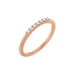 Diamond U-Prong Seven-Stone Anniversary Band in 14K Gold or Platinum - 14K Rose Gold