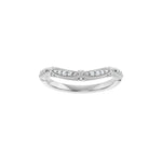 Diamond Vintage-Inspired Contour Band in 14K Gold - 14K White Gold