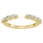 Diamond Vintage-Inspired Open Band in 14K Gold - 14K Yellow Gold