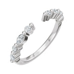 Diamond Vintage-Inspired Open Band in 14K Gold - 14K White Gold
