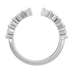 Diamond Vintage-Inspired Open Band in 14K Gold - 14K White Gold