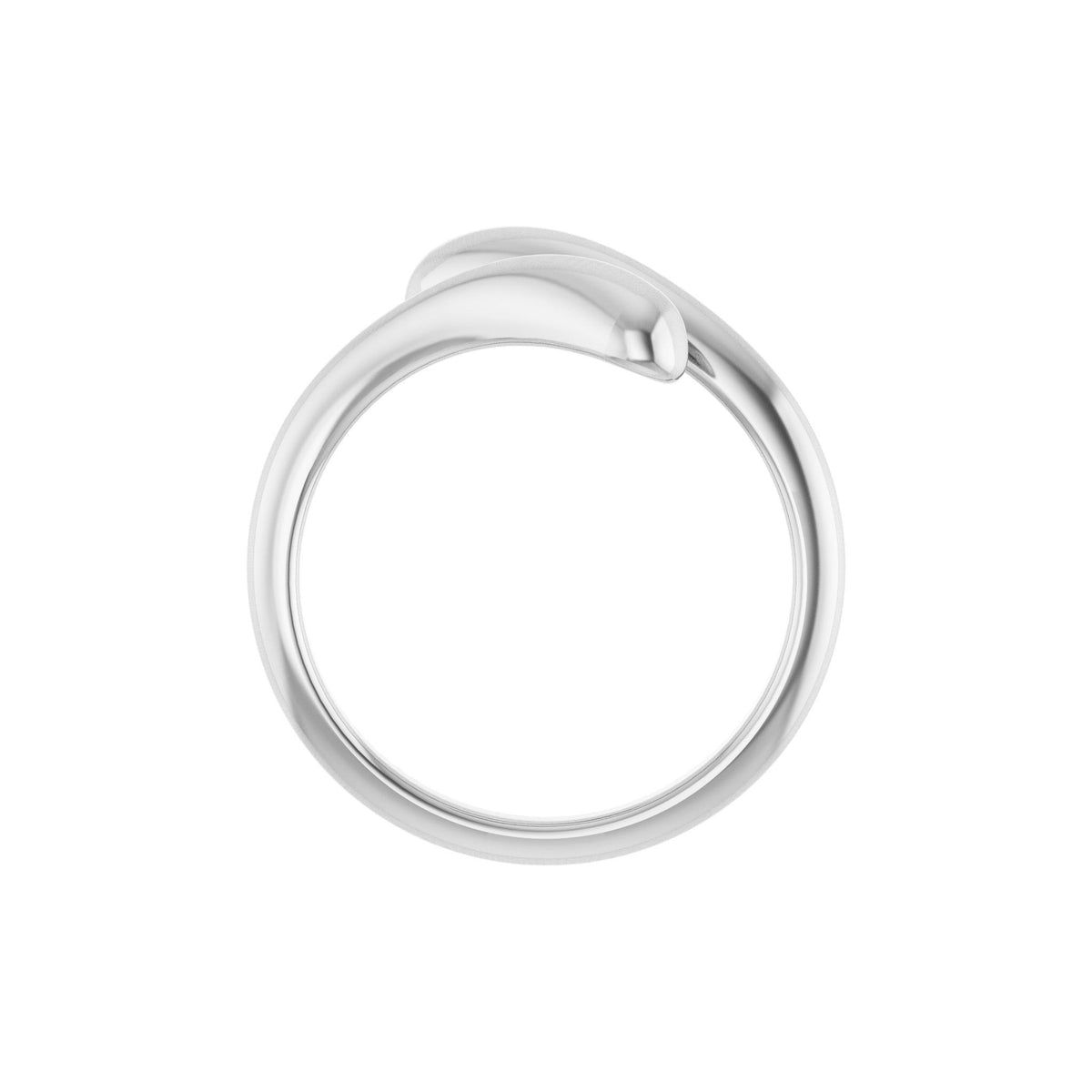 Dome Bypass Ring in 14K Gold No. 1 - 14K White Gold
