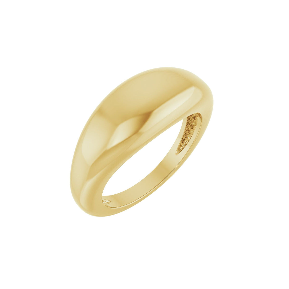 Dome Ring in 14K Gold or Platinum - 14K Yellow Gold