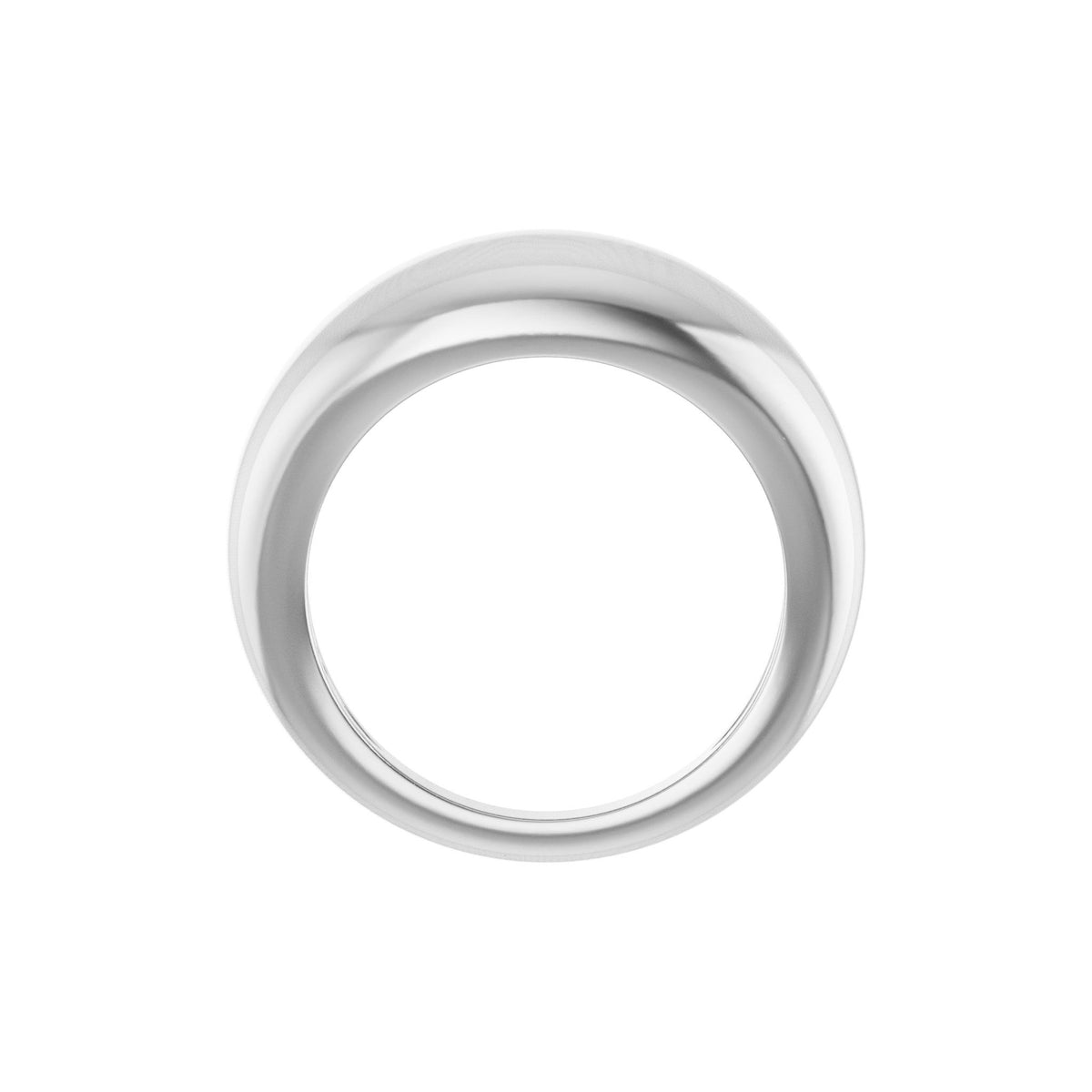 Dome Ring in 14K Gold or Platinum - 14K White Gold