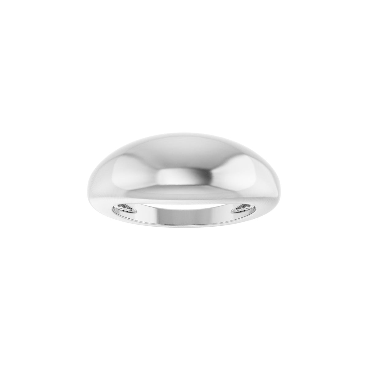 Dome Ring in 14K Gold or Platinum - 14K White Gold