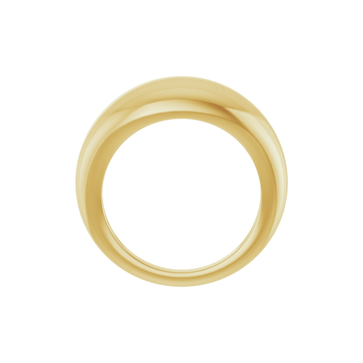 Dome Ring in 14K Gold or Platinum - 14K Yellow Gold