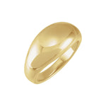 Dome Ring in 14K Gold or Platinum - 14K Yellow Gold