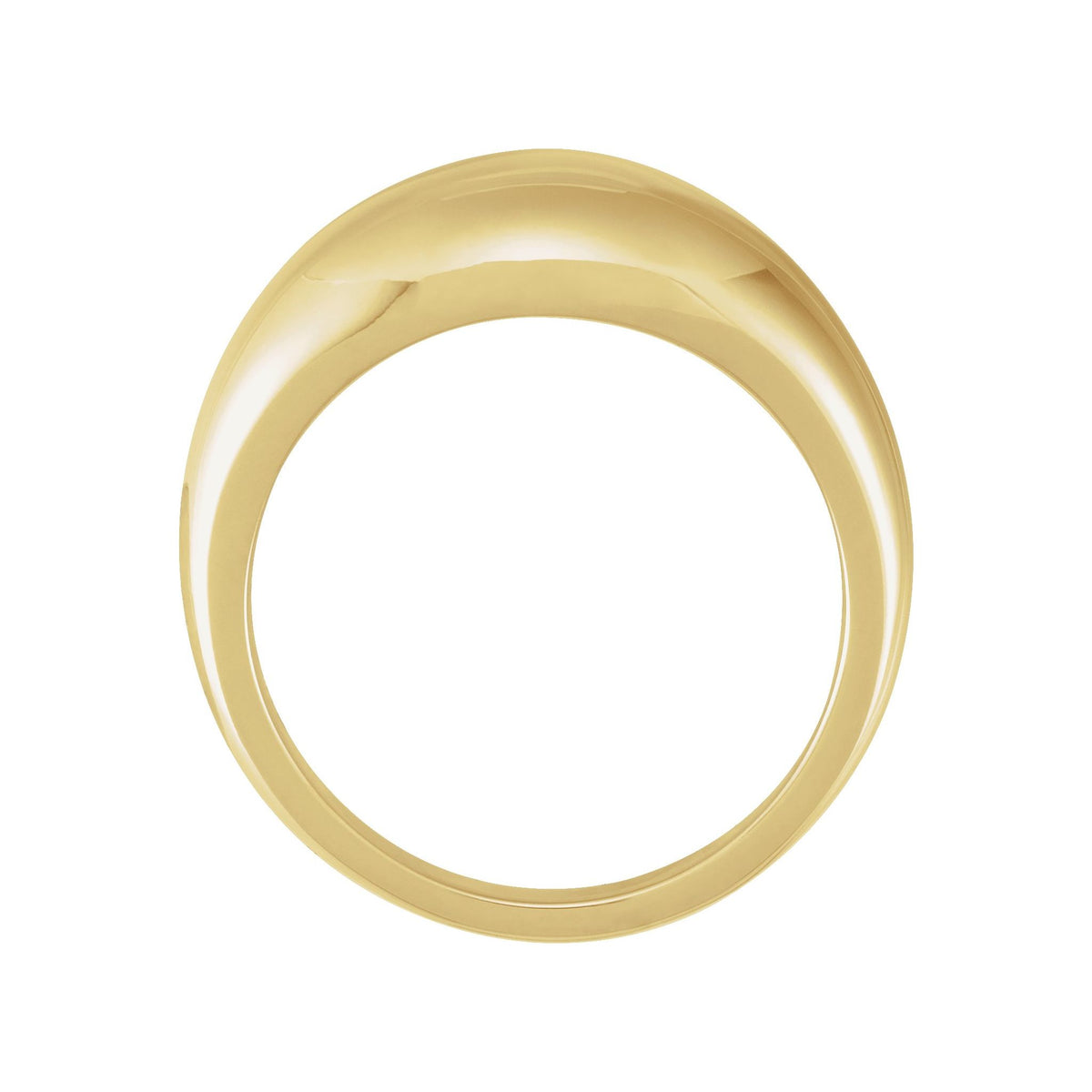 Dome Ring in 14K Gold or Platinum - 14K Yellow Gold
