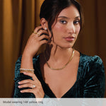 Dome Ring in 14K Gold or Platinum - 14K Yellow Gold