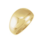 Dome Ring in 14K Gold or Platinum - 14K Yellow Gold