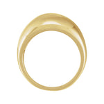 Dome Ring in 14K Gold or Platinum - 14K Yellow Gold