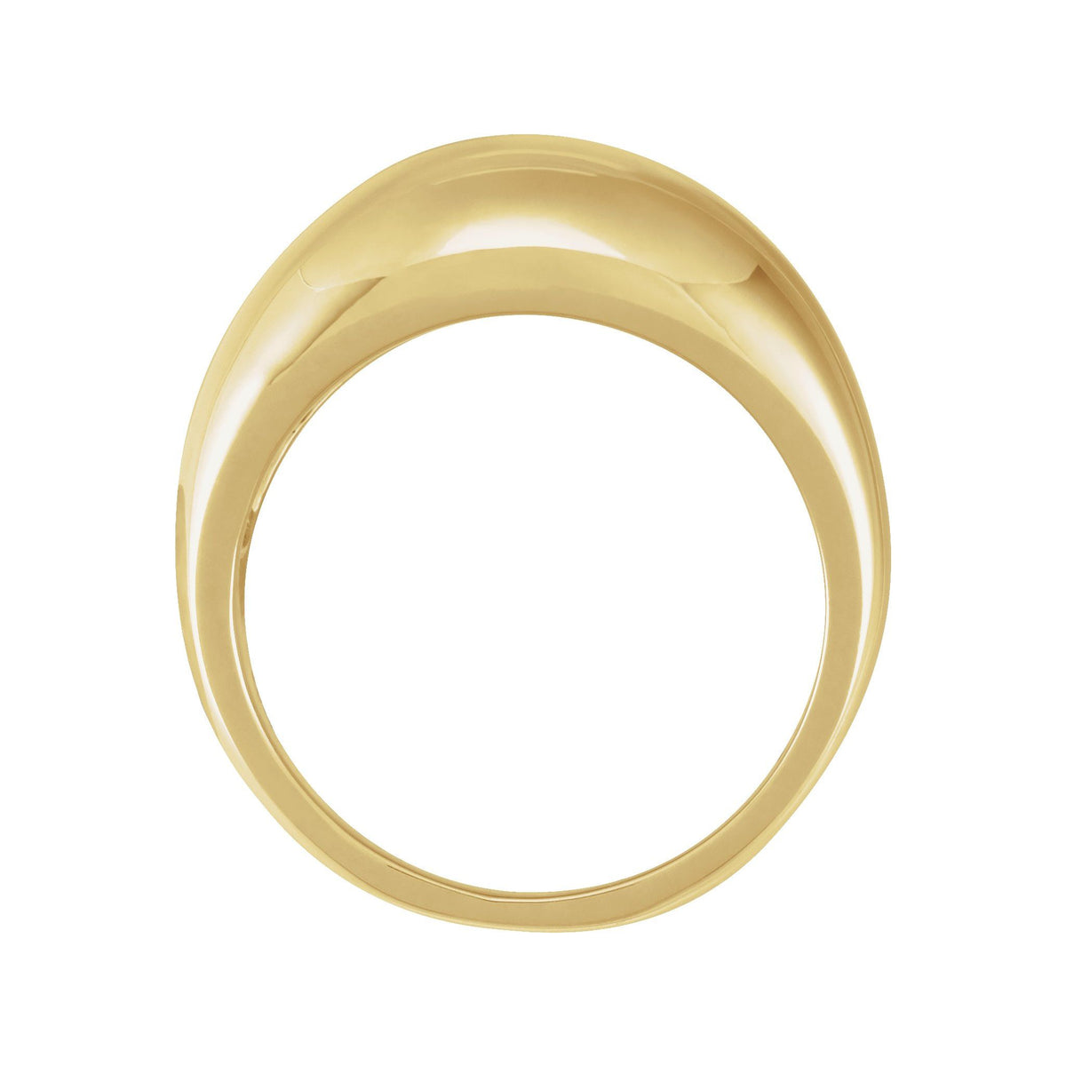 Dome Ring in 14K Gold or Platinum - 14K Yellow Gold