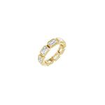 Emerald Lab-Grown Diamond Bezel-Set Eternity Band in 14K Gold - 14K Yellow Gold