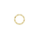Emerald Lab-Grown Diamond Bezel-Set Eternity Band in 14K Gold - 14K Yellow Gold