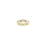 Emerald Lab-Grown Diamond Bezel-Set Eternity Band in 14K Gold - 14K Yellow Gold