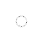 Emerald Lab-Grown Diamond Bezel-Set Eternity Band in 14K Gold - 14K White Gold