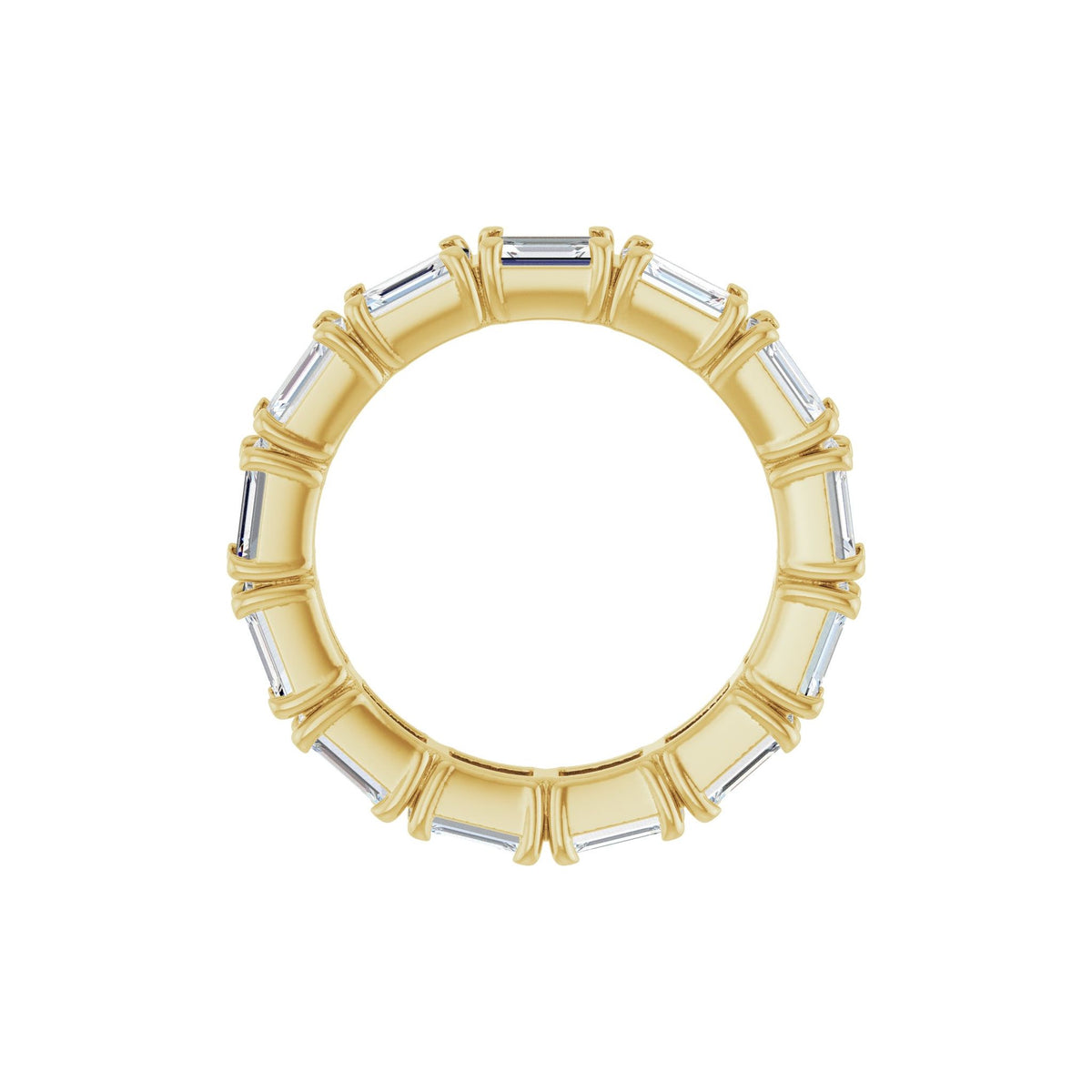Emerald Lab-Grown Diamond Eternity Band in 14K Gold, 5 to 5 1/2 CT TW - 14K Yellow Gold