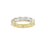 Emerald Lab-Grown Diamond Eternity Band in 14K Gold, 5 to 5 1/2 CT TW - 14K Yellow Gold