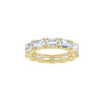 Emerald Lab-Grown Diamond Eternity Band in 14K Gold, 5 to 5 1/2 CT TW - 14K Yellow Gold
