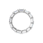 Emerald Lab-Grown Diamond Eternity Band in 14K Gold, 5 to 5 1/2 CT TW - 14K White Gold