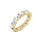 Emerald Lab-Grown Diamond Eternity Band in 14K Gold, 5 to 5 1/2 CT TW - 14K Yellow Gold