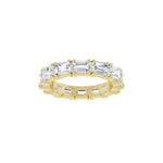Emerald Lab-Grown Diamond Eternity Band in 14K Gold, 5 to 5 1/2 CT TW - 14K Yellow Gold