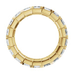 Emerald Lab-Grown Diamond Eternity Band in 14K Gold, 6 3/8 to 7 CT TW - 14K Yellow Gold