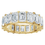 Emerald Lab-Grown Diamond Eternity Band in 14K Gold, 6 3/8 to 7 CT TW - 14K Yellow Gold