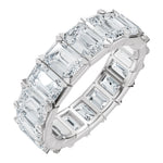 Emerald Lab-Grown Diamond Eternity Band in 14K Gold, 6 3/8 to 7 CT TW - 14K White Gold