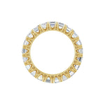 Emerald Lab-Grown Diamond Low Profile V-Prong Eternity Band in 14K Gold - 14K Yellow Gold