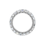 Emerald Lab-Grown Diamond Low Profile V-Prong Eternity Band in 14K Gold - 14K White Gold