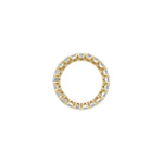 Emerald Lab-Grown Diamond Low Profile V-Prong Eternity Band in 14K Gold - 14K Yellow Gold
