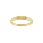 Engravable Floral Stackable Ring in 14K Gold - 14K Yellow Gold