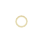 Floral Flat Band in 14K Gold, 2.7 mm-3.4 mm - 14K Yellow Gold