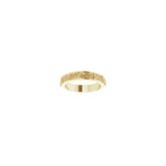 Floral Flat Band in 14K Gold, 2.7 mm-3.4 mm - 14K Yellow Gold