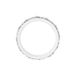 Floral Flat Band in 14K Gold, 2.7 mm-3.4 mm - 14K White Gold