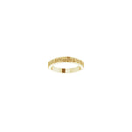 Floral Flat Band in 14K Gold, 2.7 mm-3.4 mm - 14K Yellow Gold