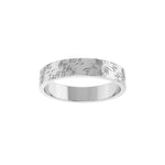 Floral Flat Band in 14K Gold, 3 mm-6 mm - 14K White Gold