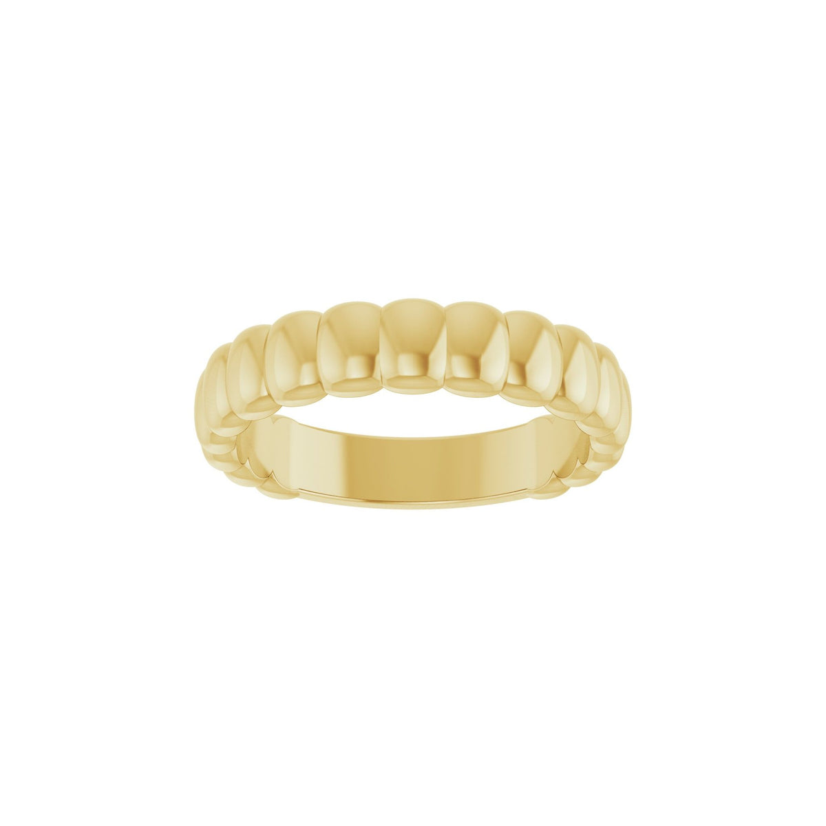 Fluted Band in 14K Gold - 14K Yellow Gold