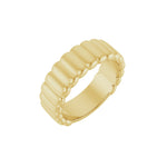 Fluted Band in 14K Gold - 14K Yellow Gold