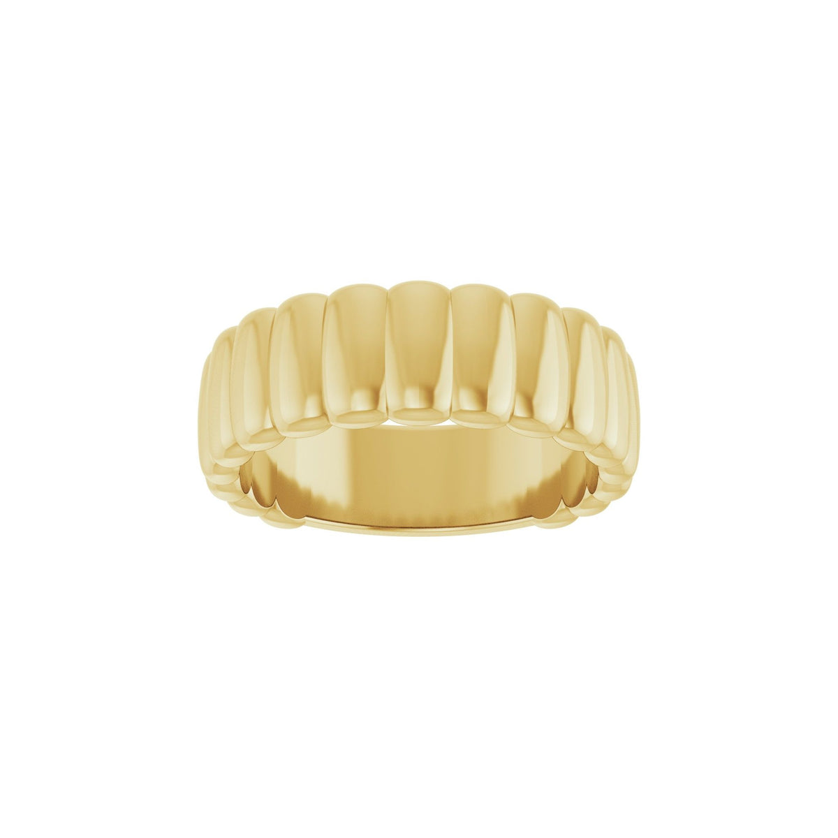 Fluted Band in 14K Gold - 14K Yellow Gold