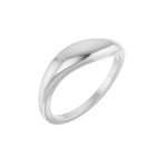 Freeform Dome Ring in 14K Gold - 14K White Gold