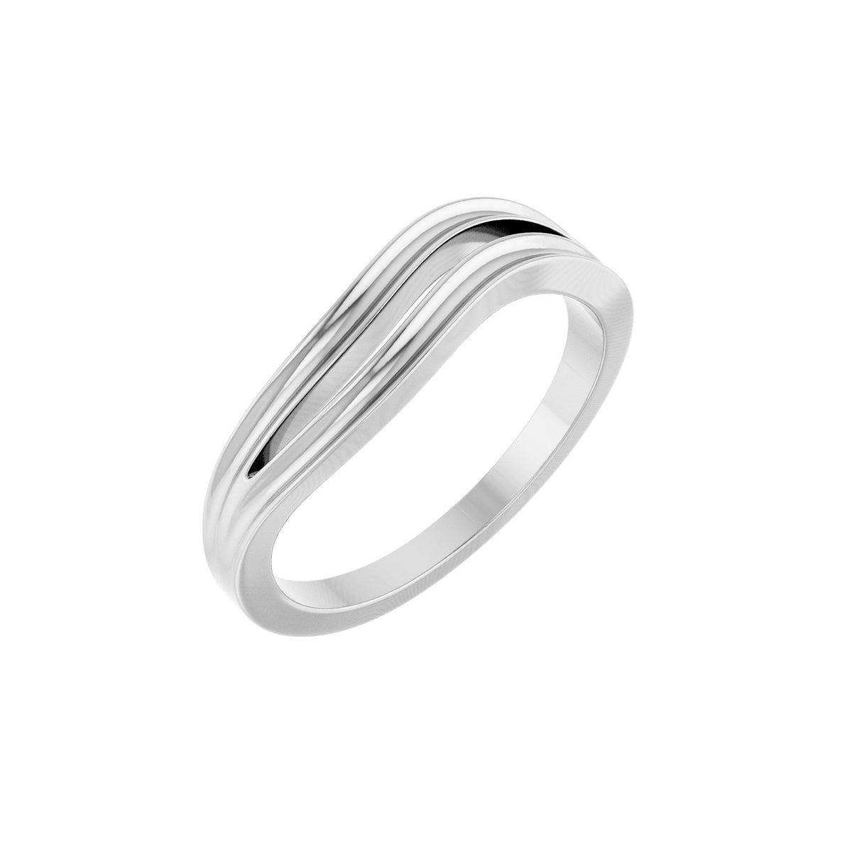 Freeform Ring in 14K Gold, 5.5 mm - 14K White Gold