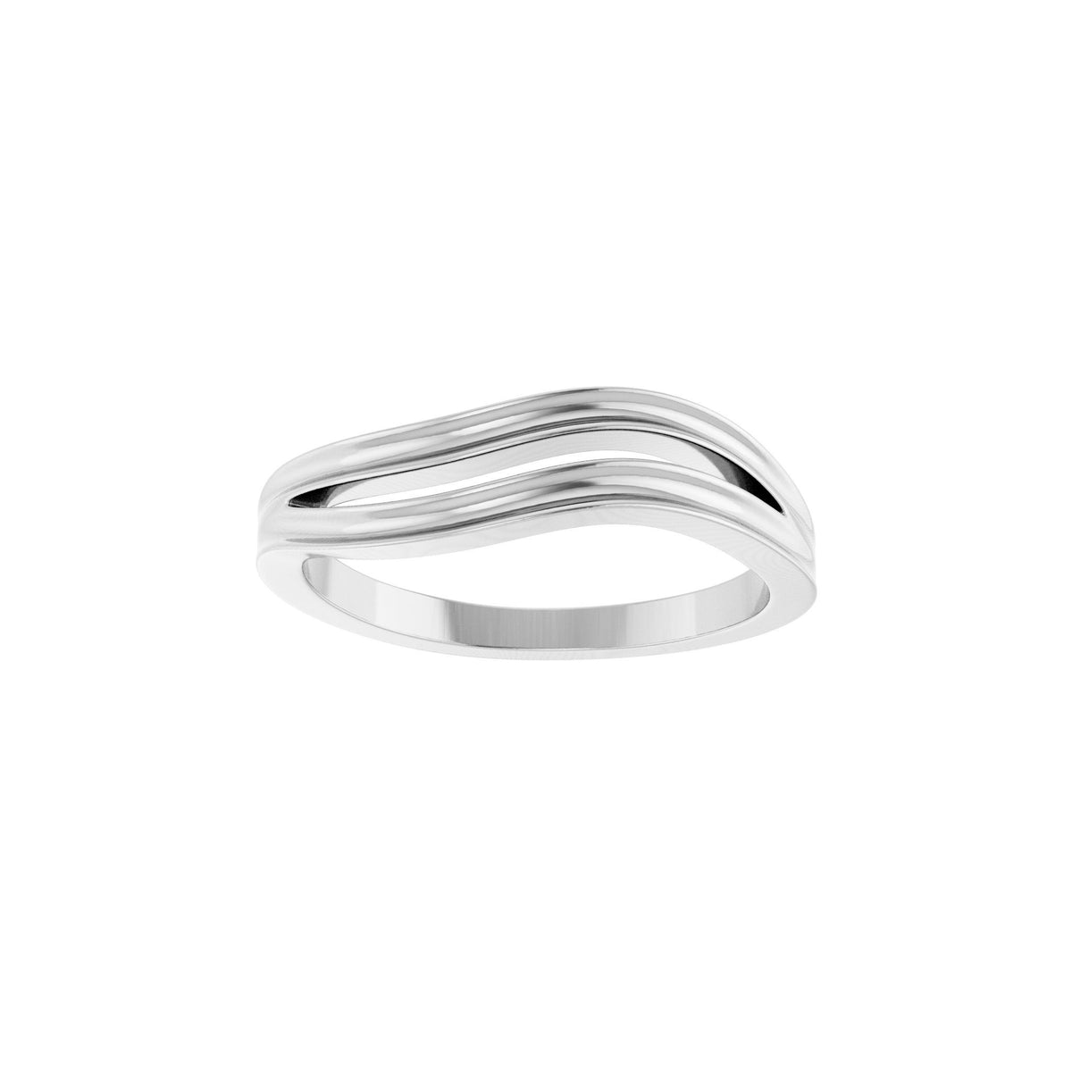 Freeform Ring in 14K Gold, 5.5 mm - 14K White Gold