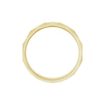 Geometric Faceted Flat Band in 14K & 18K Gold - 14K Yellow Gold