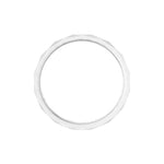 Geometric Faceted Flat Band in 14K & 18K Gold - 14K White Gold