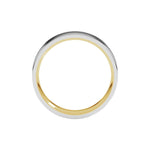 Grooved Comfort-Fit Flat Band in 14K Gold - 14K Two-Tone Gold