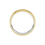 Grooved Comfort-Fit Flat Band in 14K Gold - 14K Two-Tone Gold