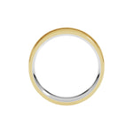 Grooved Comfort-Fit Flat Band in 14K Gold - 14K Two-Tone Gold