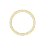 Grooved Half Round Band in 14K Gold - 14K Yellow Gold